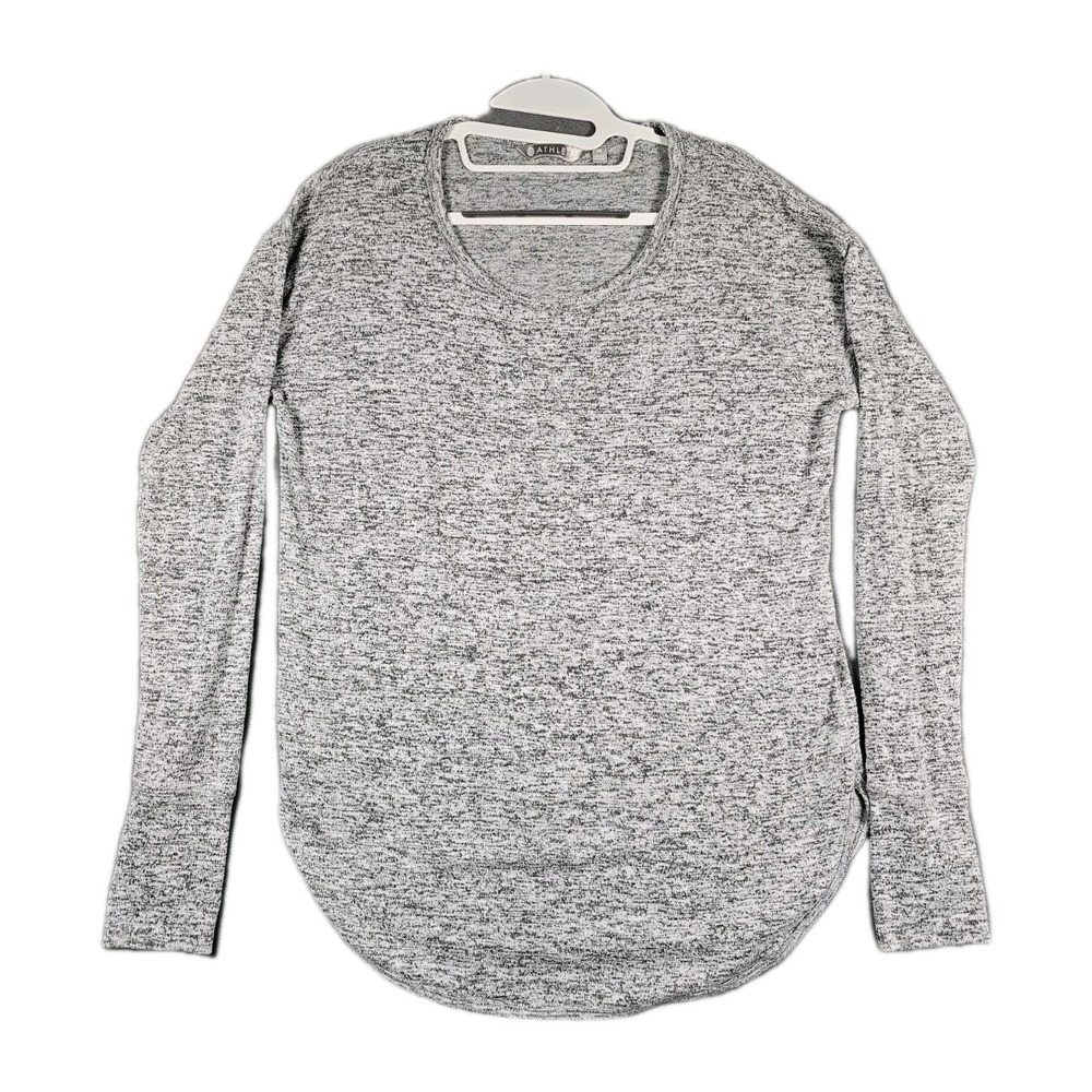 Athleta Marled Long Sleeve Scoop Neck‎ Tunic Top Gray Womens Medium 353829